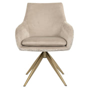 Silla giratoria Lisonne be trendy nature / terciopelo caqui (Be Trendy 01 Nature)