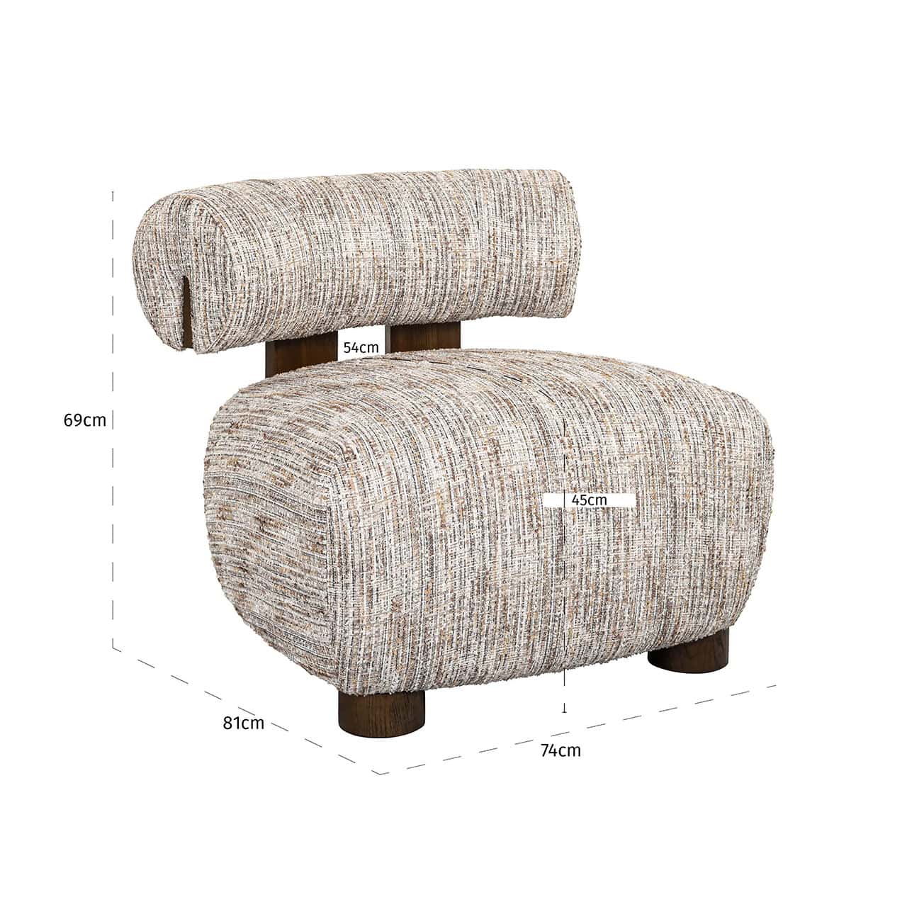 Sillón Arabella greige coco (Greige coco)