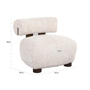Sillón Arabella color crema (Be Lovely 11 Cream)