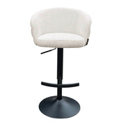 Taburete de bar/mostrador Nikki giratorio de chenilla beige ignífugo (Niagara 902 beige Chenilla)