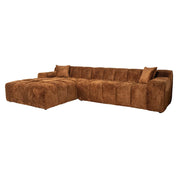 Sofa Cube 3-seater + lounge left (Be Lovely 603 Cinnamon)