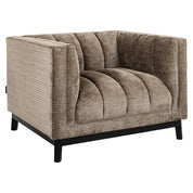 Sillón Beaudy de chenilla de piedra ignífuga (Niagara 104 Stone Chenille)