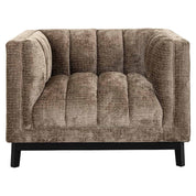 Sillón Beaudy de chenilla de piedra ignífuga (Niagara 104 Stone Chenille)