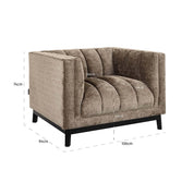Sillón Beaudy de chenilla de piedra ignífuga (Niagara 104 Stone Chenille)