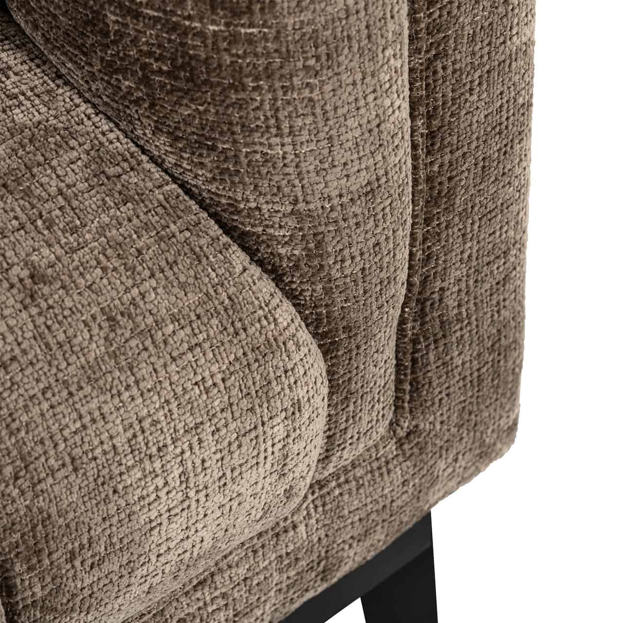 Sillón Beaudy de chenilla de piedra ignífuga (Niagara 104 Stone Chenille)