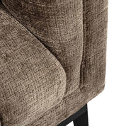 Sillón Beaudy de chenilla de piedra ignífuga (Niagara 104 Stone Chenille)