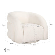Sillón giratorio Arcus unicornio blanco (Unicorn 02 blanco)