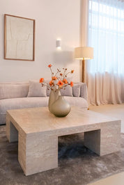 Mesa de centro Biltmore de travertino italiano (beige)