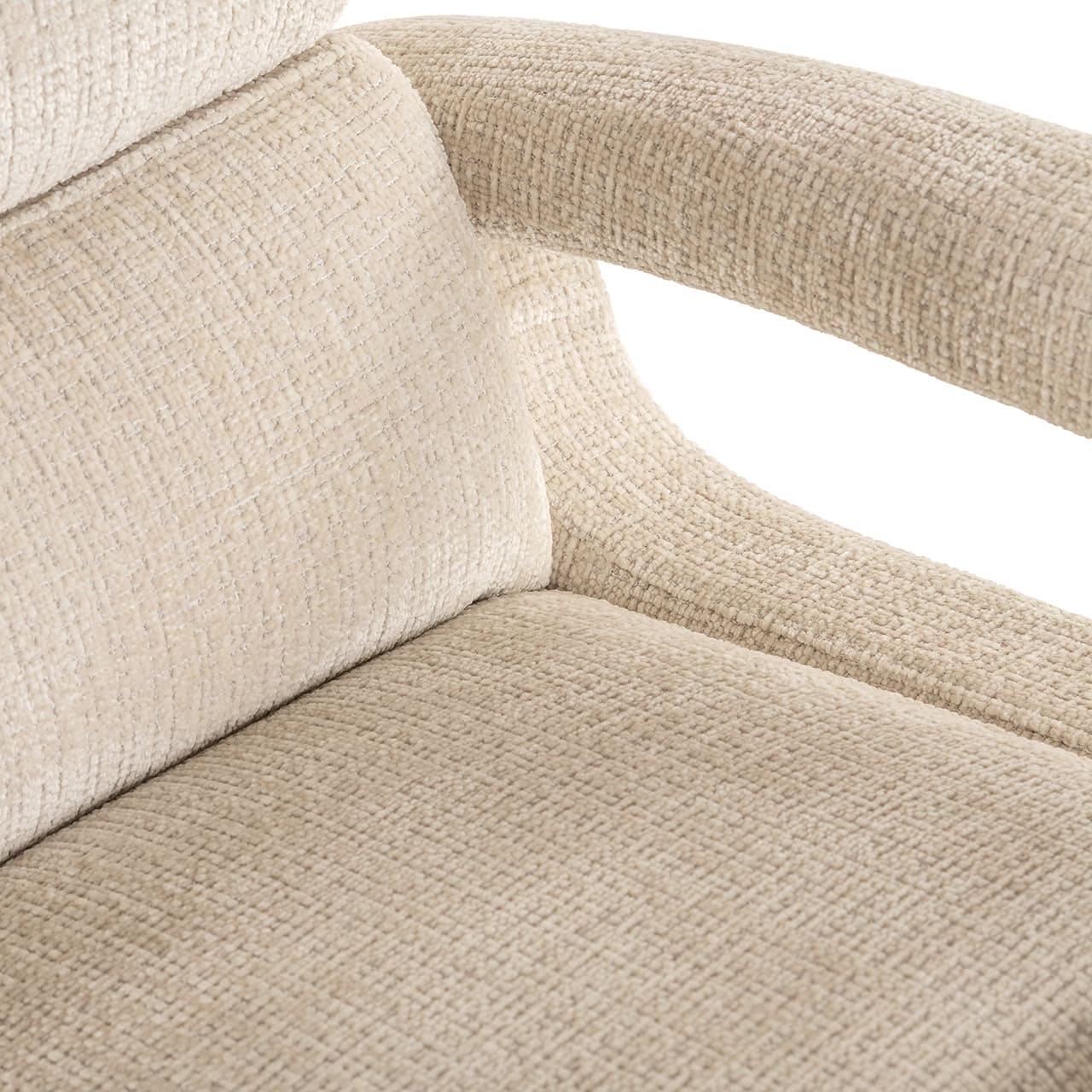 Sillón relax giratorio Denvi chenilla beige (Niagara 902 chenilla beige)