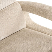 Sillón relax giratorio Denvi chenilla beige (Niagara 902 chenilla beige)