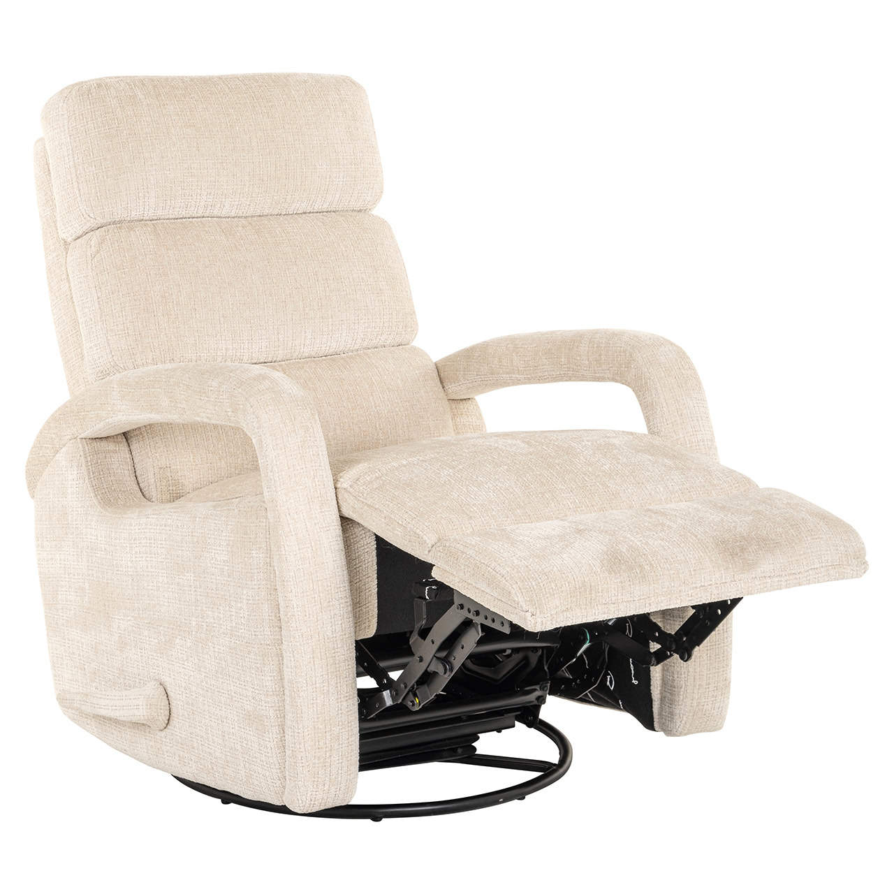 Sillón relax giratorio Denvi chenilla beige (Niagara 902 chenilla beige)