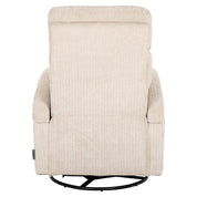 Sillón relax giratorio Denvi chenilla beige (Niagara 902 chenilla beige)