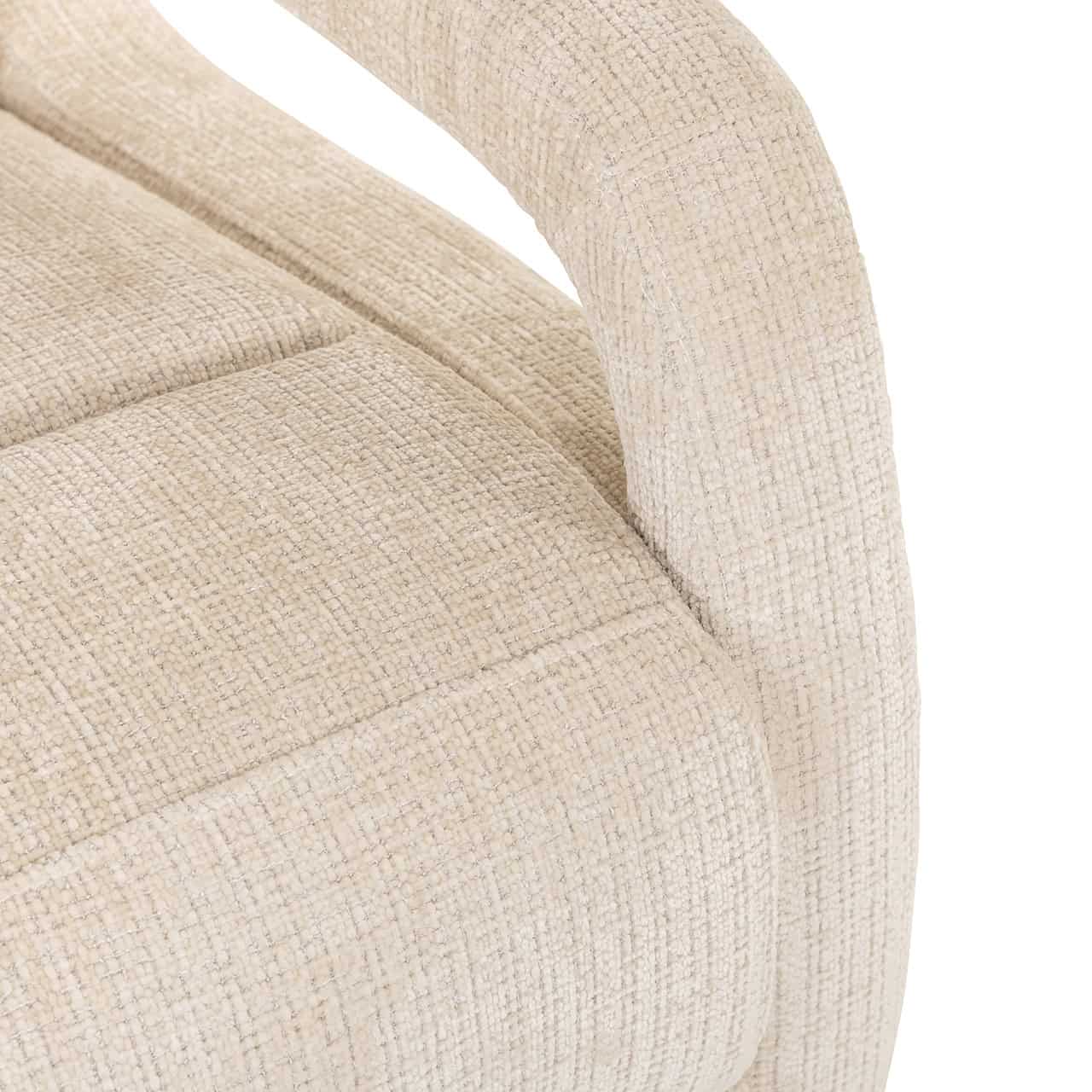 Sillón relax giratorio Denvi chenilla beige (Niagara 902 chenilla beige)