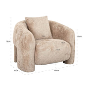 Sillón Milania precioso beige (Be Lovely 170 Beige)