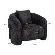 Sillón Milania Lovely negro (Be Lovely 17 Black)