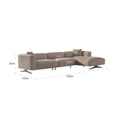 Sofa Hoxton 3-seater + lounge right (Be Lovely 170 Beige)