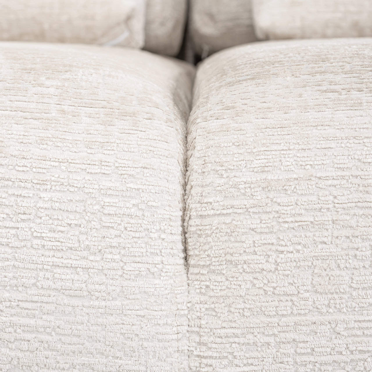 Sofa Lund 3-seater + ottoman left cream fusion (Fusion cream 02)