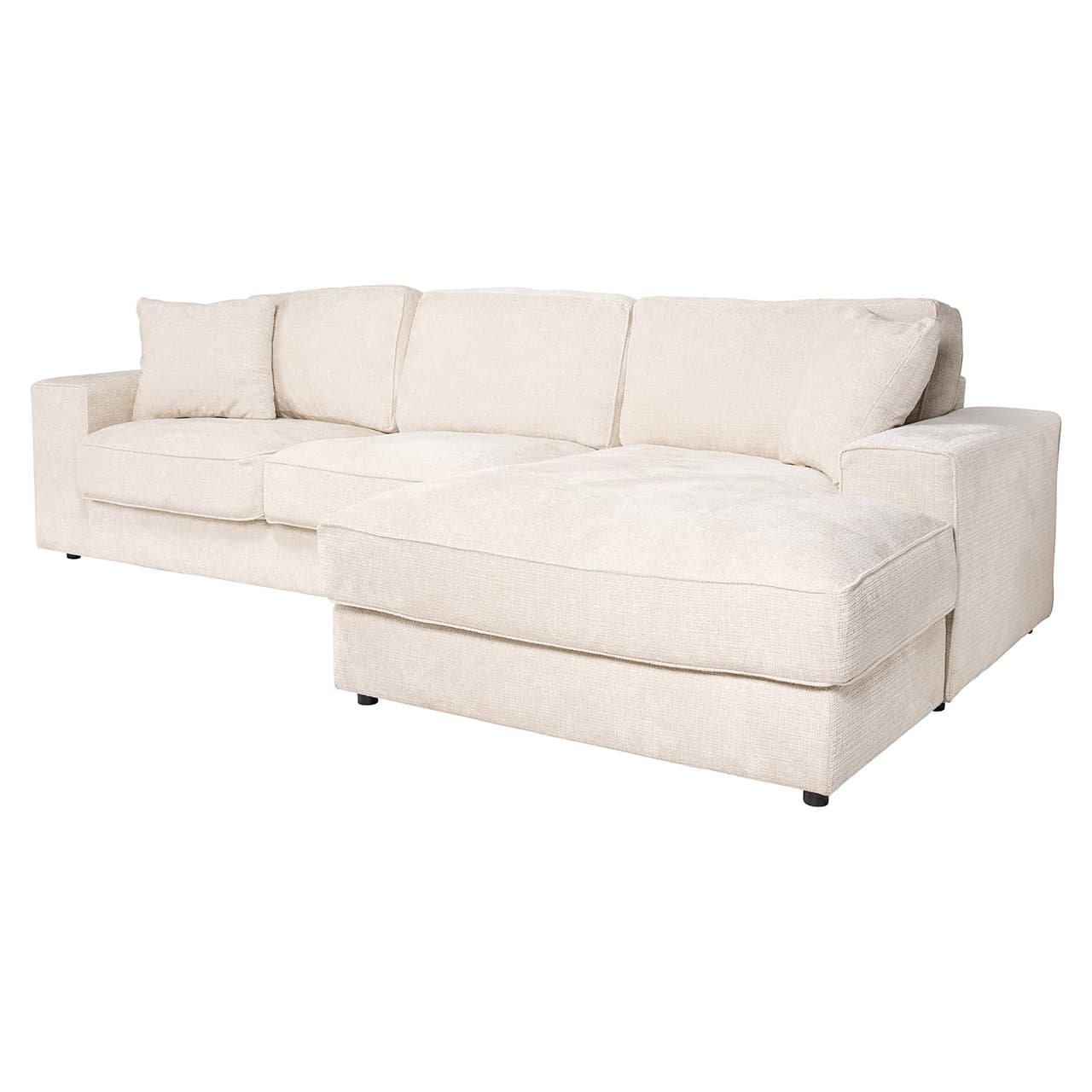 Sofa Santos 2,5-seater + lounge right beige niagara (Niagara 902 beige Chenille)