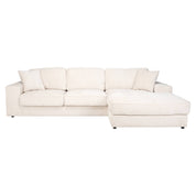 Sofa Santos 2,5-seater + lounge right beige niagara (Niagara 902 beige Chenille)