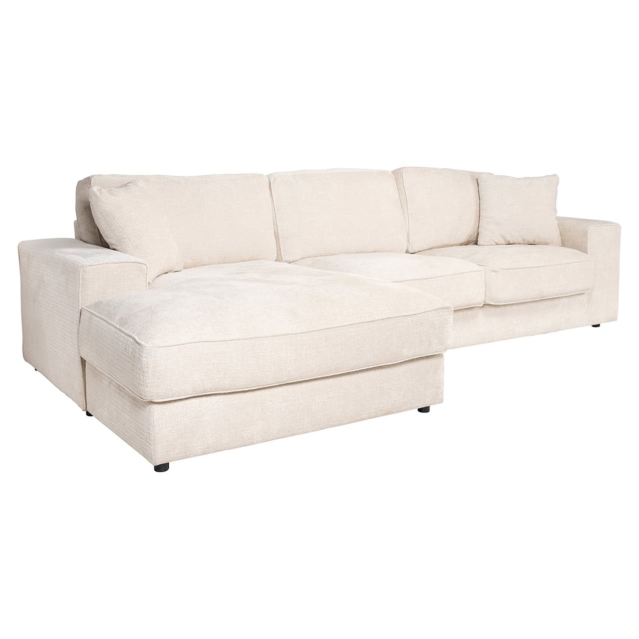 Sofa Santos lounge left + 2,5-seater beige niagara (Niagara 902 beige Chenille)