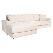 Sofa Santos lounge left + 2,5-seater beige niagara (Niagara 902 beige Chenille)