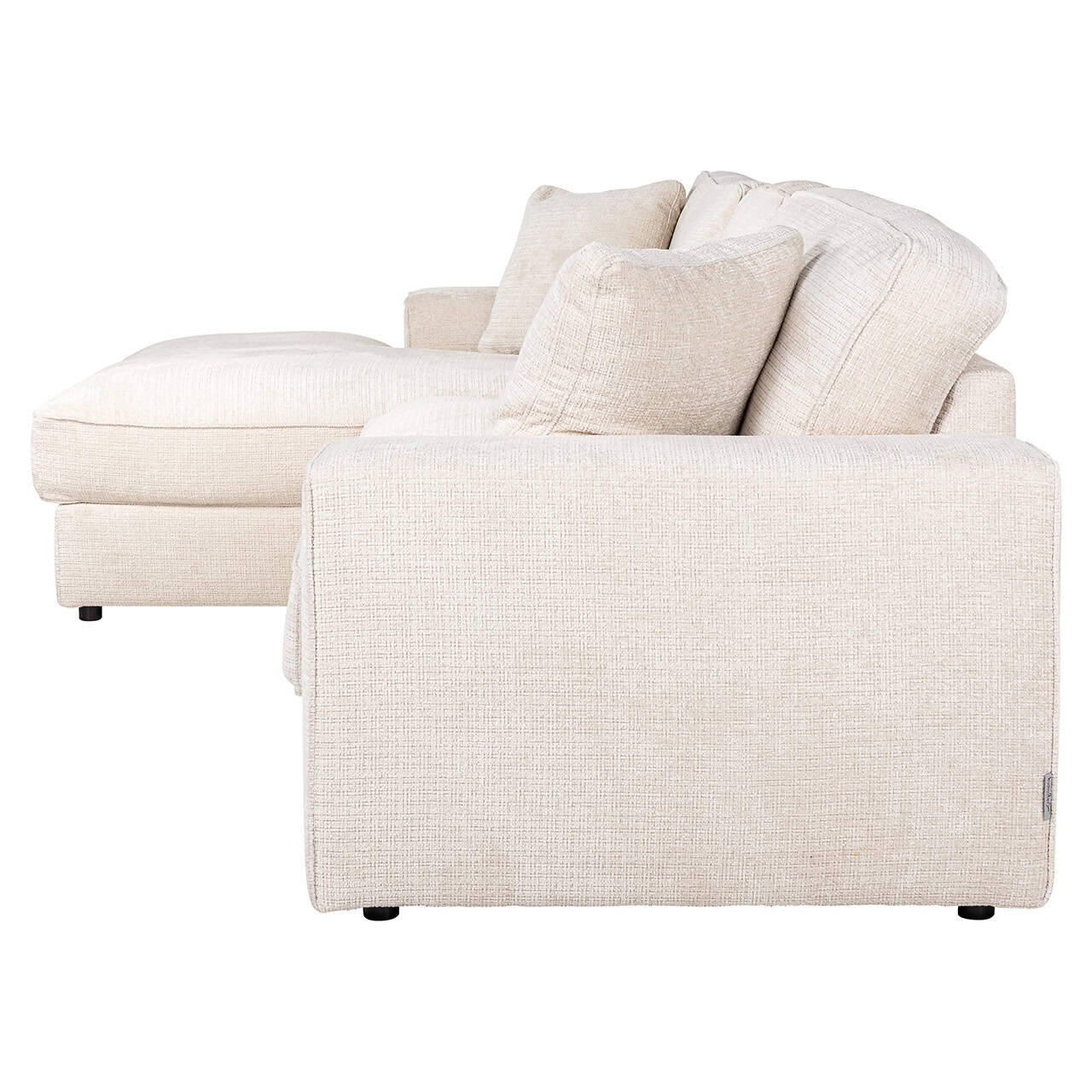 Sofa Santos lounge left + 2,5-seater beige niagara (Niagara 902 beige Chenille)