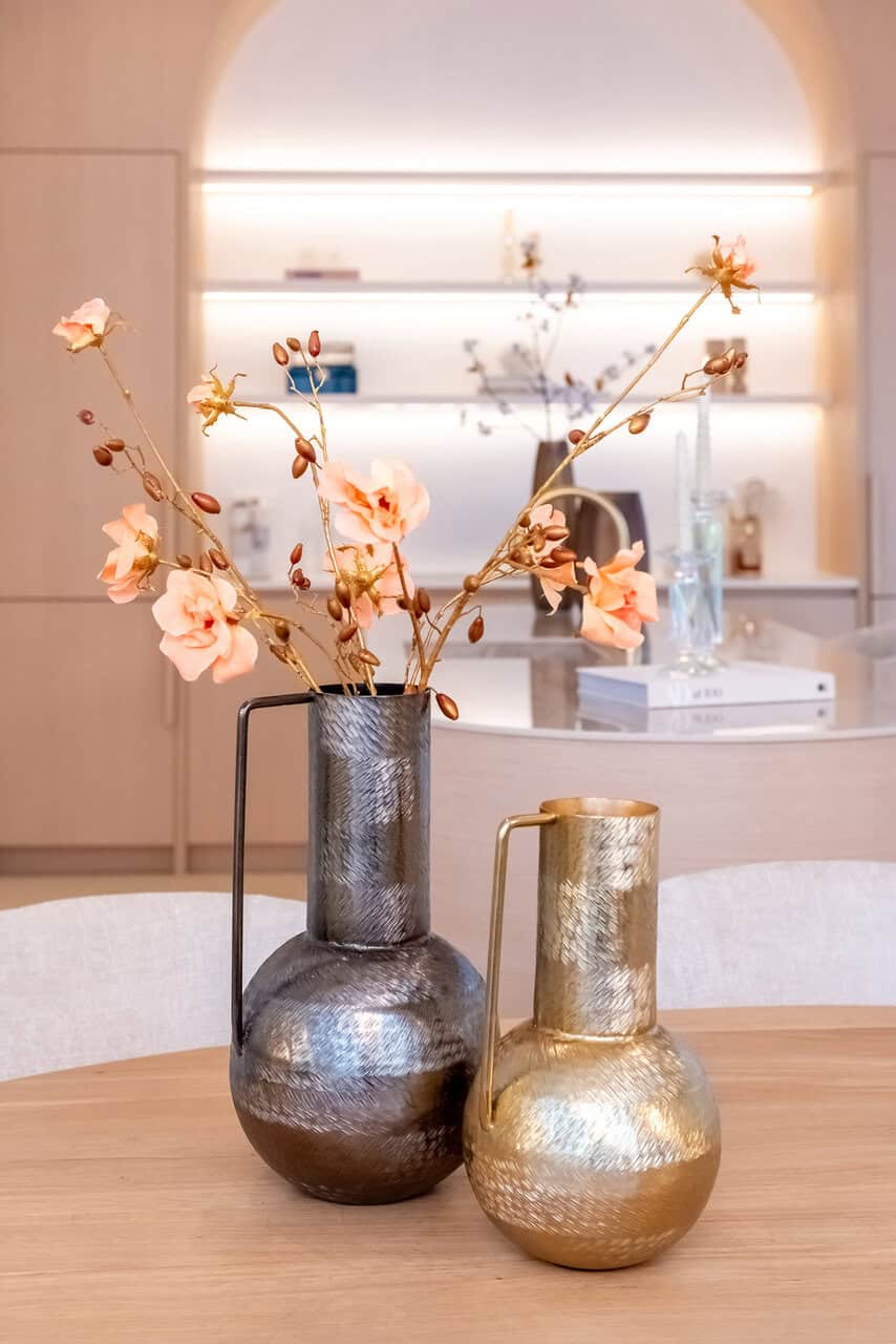 Jarrón Leia pequeño dorado (Oro)