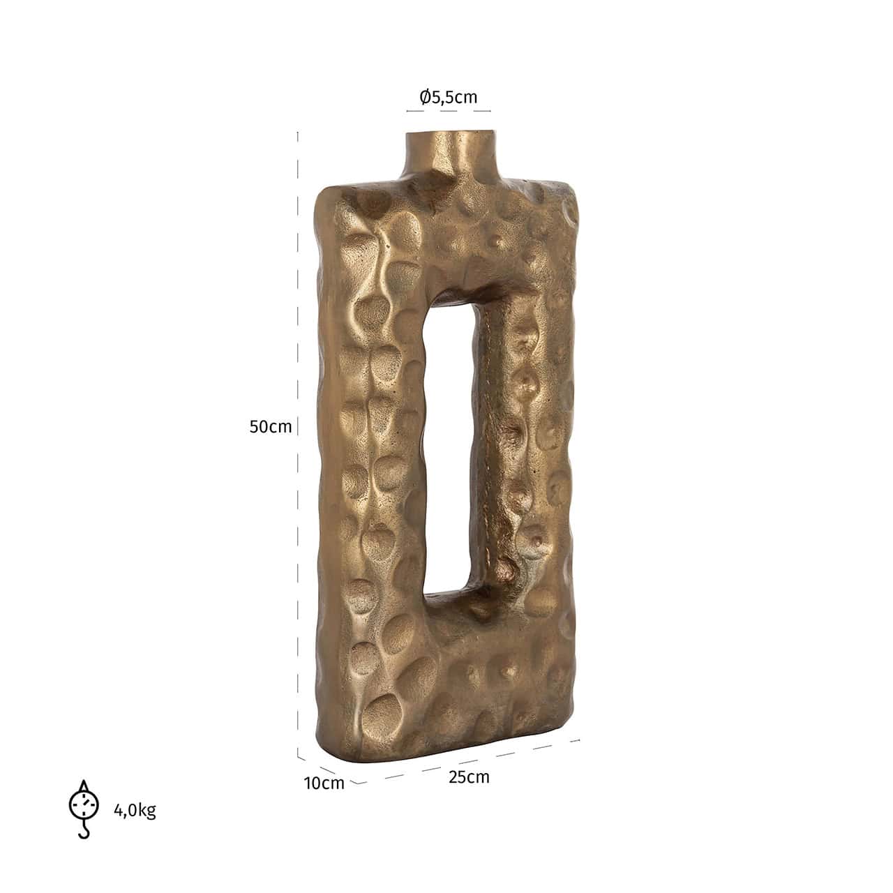 Jarrón Samuel (oro cepillado)