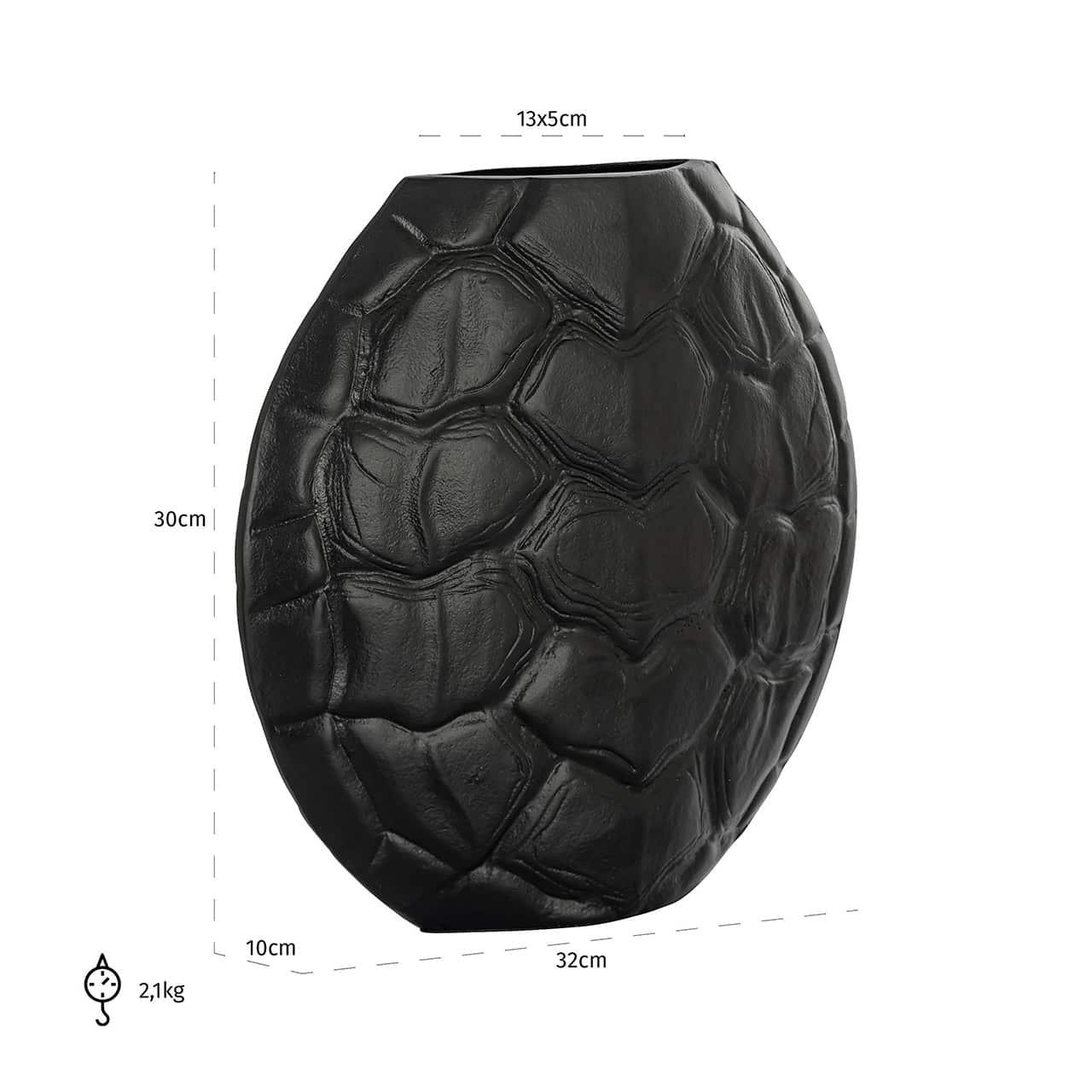 Jarrón Inés (Negro)