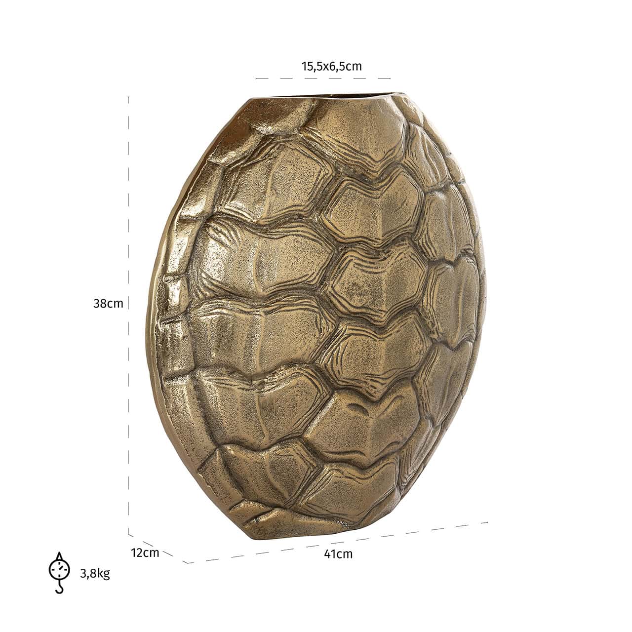 Jarrón Lena (oro cepillado)