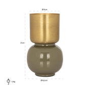 Jarrón Trébol (Oro Cepillado)