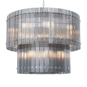Chandelier Ruby L nickel finish smoke glass