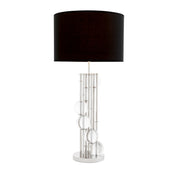 Table Lamp Lorenzo nickel finish incl black shade