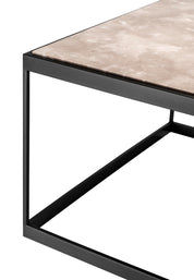 Side Table La Quinta bronze finish beige marble