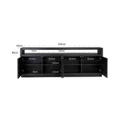 Aparador Oakura 4 puertas (negro)