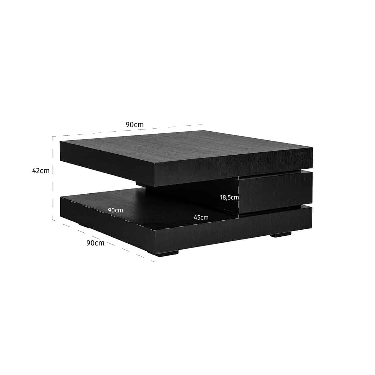 Mesa de centro Oakura blok C (negro)