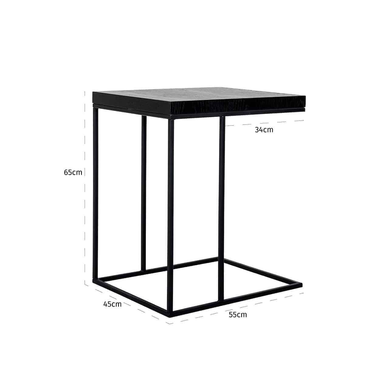 Mesa de sofá Oakura (negro)