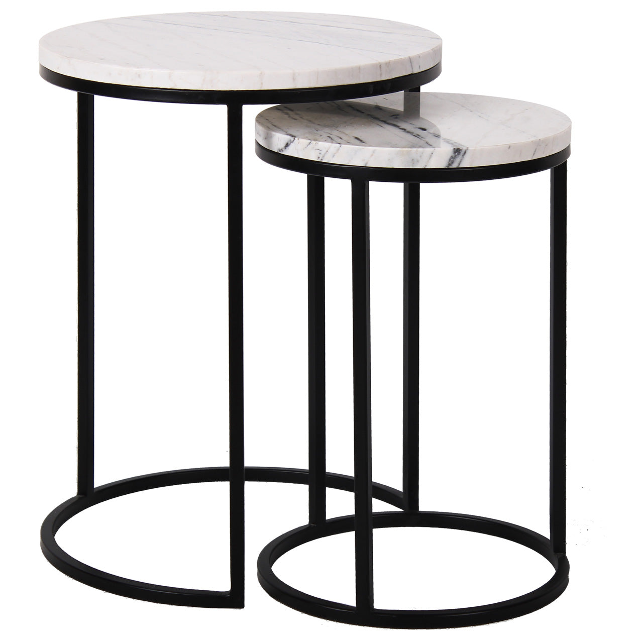 Mesa auxiliar Lexington juego de 2 (blanco)