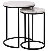 Mesa auxiliar Lexington juego de 2 (blanco)
