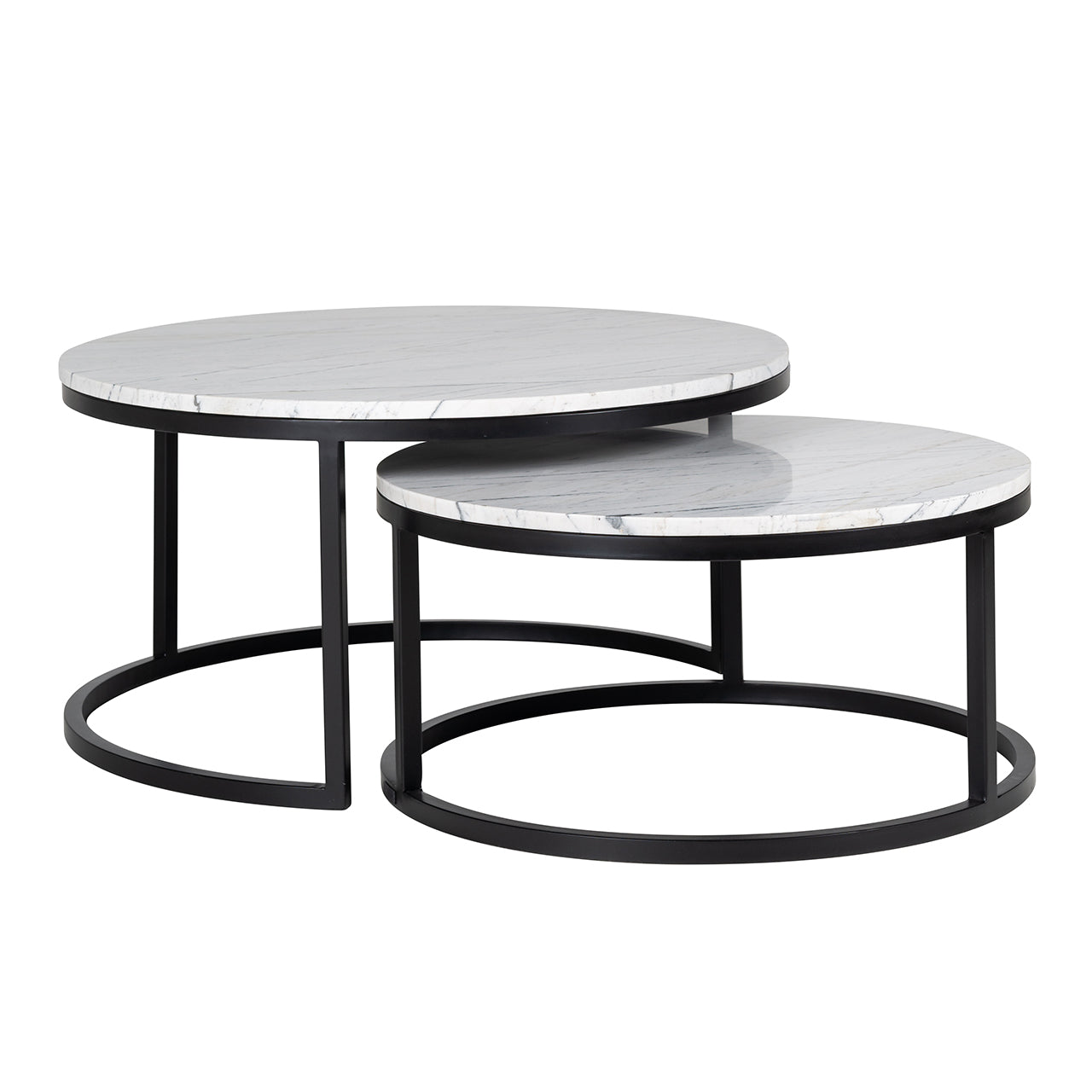 Mesa de centro Lexington juego de 2 (blanco)
