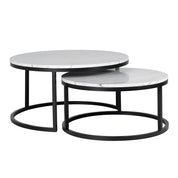 Mesa de centro Lexington juego de 2 (blanco)