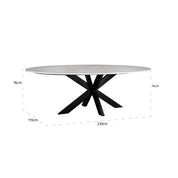 Dining table Lexington oval 230  (White)