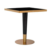 Mesa de comedor Can Roca cuadrada negra 70x70 (Oro)