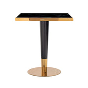 Mesa de comedor Can Roca cuadrada negra 70x70 (Oro)