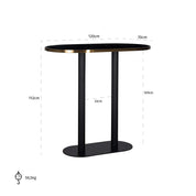 Bar table Zenza oval (Black)