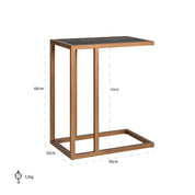 Mesa de sofá Blackbone latón (Negro rústico)