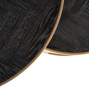 Mesa de centro Blackbone latón juego de 2 (negro rústico)