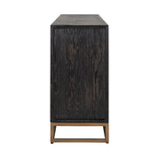 Sideboard Blackbone brass 4-doors  (Black rustic)