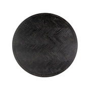 Dining table Blackbone brass 140Ø (Black rustic)