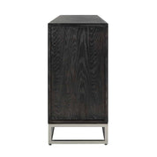 Sideboard Blackbone silver 4-doors (Black rustic)